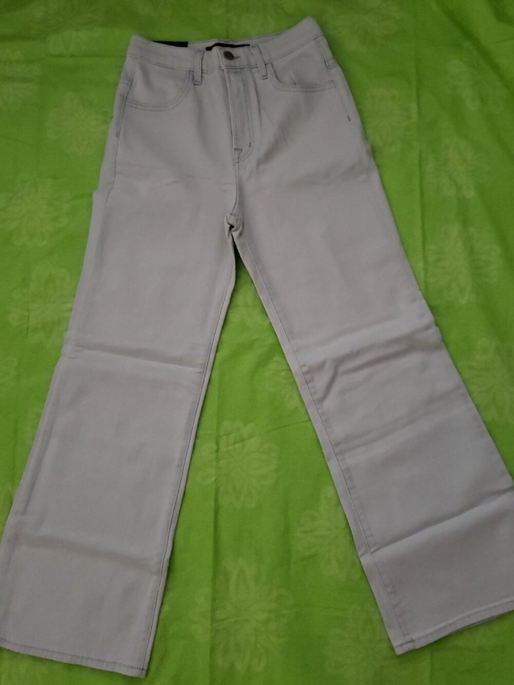 J Brand Joan Crop High Rise Jeans Powdered Wide Leg Size 27 #374 - Picture 2 of 7